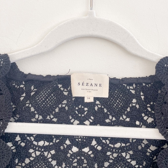 Sezane Alvere Blouse in Black 2 (FR 34) NWOT - Picture 4 of 10